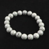 Japanese Natural Omi Rhyolite 10mm Bead Bracelet 28.0g (ID:10549)