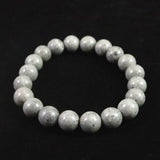 Japanese Natural Omi Rhyolite 10mm Bead Bracelet 28.0g (ID:10549)