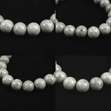 Japanese Natural Omi Rhyolite 10mm Bead Bracelet 28.0g (ID:10549)