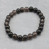 Japanese Natural Obsidian 7.5mm Bead Bracelet 12.8g (ID:11527)