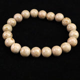 Japanese Natural Himekawa Rhyolite 10mm Bead Bracelet 28.0g (ID:11603)
