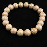 Japanese Natural Himekawa Rhyolite 10mm Bead Bracelet 28.0g (ID:11603)