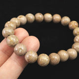 Japanese Natural Himekawa Rhyolite 10mm Bead Bracelet 28.0g (ID:11603)