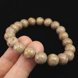 Japanese Natural Himekawa Rhyolite 10mm Bead Bracelet 28.0g (ID:11603)