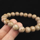 Japanese Natural Himekawa Rhyolite 10mm Bead Bracelet 28.0g (ID:11603)