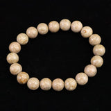 Japanese Natural Himekawa Rhyolite 10mm Bead Bracelet 28.0g (ID:11603)