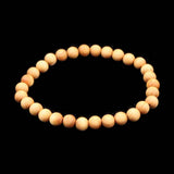 Japanese Natural Izumo Black Pine Wood 6mm Bead Bracelet 3.2g (ID:12077)