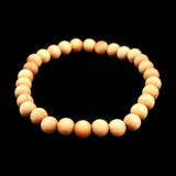 Japanese Natural Izumo Black Pine Wood 6mm Bead Bracelet 3.2g (ID:12077)