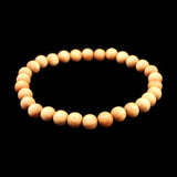 Japanese Natural Izumo Black Pine Wood 6mm Bead Bracelet 3.2g (ID:12077)