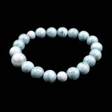 Natural Itoigawa Jadeite Blue 10mm Bead Bracelet 36.1g with Certificate (ID:12114)