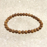 Japanese Natural Ise Cedar Wood 7mm Bead Bracelet 2.9g (ID:12171)