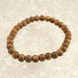 Japanese Natural Ise Cedar Wood 7mm Bead Bracelet 2.9g (ID:12171)