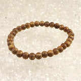 Japanese Natural Ise Cedar Wood 7mm Bead Bracelet 2.9g (ID:12171)