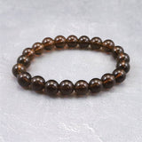 Japanese Natural Smoky Quartz 9mm Bead Bracelet 22.4g (ID:12183)