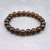 Japanese Natural Smoky Quartz 9mm Bead Bracelet 22.4g (ID:12183)