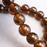 Japanese Natural Smoky Quartz 9mm Bead Bracelet 22.4g (ID:12183)