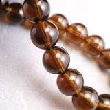Japanese Natural Smoky Quartz 9mm Bead Bracelet 22.4g (ID:12183)