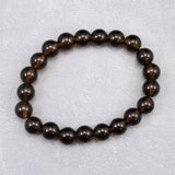 Japanese Natural Smoky Quartz 9mm Bead Bracelet 22.4g (ID:12183)