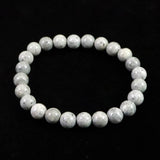 Japanese Natural Omi Rhyolite 8mm Bead Bracelet 17.8g (ID:12663)