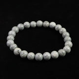 Japanese Natural Omi Rhyolite 8mm Bead Bracelet 17.8g (ID:12663)