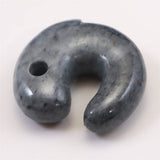 Natural Itoigawa Jadeite Black 30mm Magatama 15.3g with Certificate (ID:13150)