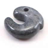 Natural Itoigawa Jadeite Black 30mm Magatama 15.3g with Certificate (ID:13150)