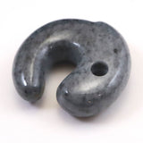 Natural Itoigawa Jadeite Black 30mm Magatama 15.3g with Certificate (ID:13150)