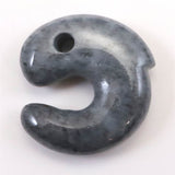 Natural Itoigawa Jadeite Black 30mm Magatama 15.3g with Certificate (ID:13150)