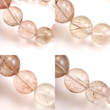 Japanese Natural Pink Included Quartz 11.5mm Bead Bracelet 39.2g (ID:13430)