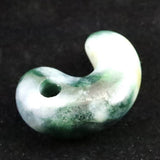 Natural Itoigawa Jadeite Green 30mm Magatama 11.5g with Certificate (ID:13776)