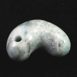 Natural Itoigawa Jadeite Blue 25mm Magatama 8.8g with Certificate (ID:14019)