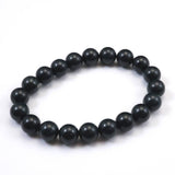 Japanese Natural Dark Blue Kamuikotan Actinolite Schist 10mm Bead Bracelet 30.2g (ID:14256)