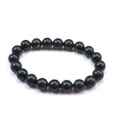 Japanese Natural Dark Blue Kamuikotan Actinolite Schist 10mm Bead Bracelet 30.2g (ID:14256)