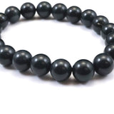 Japanese Natural Dark Blue Kamuikotan Actinolite Schist 10mm Bead Bracelet 30.2g (ID:14256)