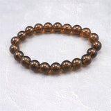 Japanese Natural Smoky Quartz 9mm Bead Bracelet 23.0g (ID:14379)
