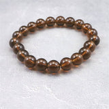 Japanese Natural Smoky Quartz 9mm Bead Bracelet 23.0g (ID:14379)