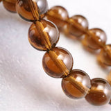 Japanese Natural Smoky Quartz 9mm Bead Bracelet 23.0g (ID:14379)