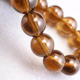 Japanese Natural Smoky Quartz 9mm Bead Bracelet 23.0g (ID:14379)
