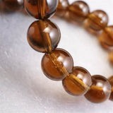 Japanese Natural Smoky Quartz 9mm Bead Bracelet 23.0g (ID:14379)
