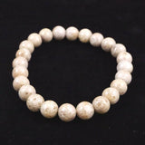Japanese Natural Ninigi Quartz 8mm Bead Bracelet 17.9g (ID:14448)