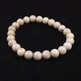 Japanese Natural Ninigi Quartz 8mm Bead Bracelet 17.9g (ID:14448)