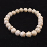 Japanese Natural Ninigi Quartz 8mm Bead Bracelet 17.9g (ID:14448)