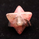 Japanese Natural Rhodonite 18mm Star Polyhedron 3.2g (ID:14554)