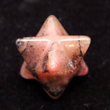 Japanese Natural Rhodonite 18mm Star Polyhedron 3.2g (ID:14554)