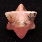Japanese Natural Rhodonite 18mm Star Polyhedron 3.2g (ID:14554)