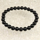 Japanese Natural Obsidian 8.1mm Bead Bracelet 17.0g (ID:14920)
