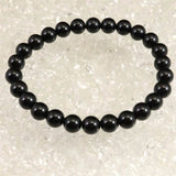 Japanese Natural Obsidian 8.1mm Bead Bracelet 17.0g (ID:14920)