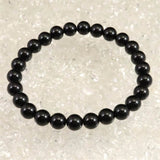Japanese Natural Obsidian 8.1mm Bead Bracelet 17.0g (ID:14920)