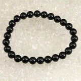 Japanese Natural Obsidian 8.1mm Bead Bracelet 17.0g (ID:14920)