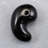 Japanese Natural Obsidian 27.5mm Magatama 7.4g (ID:15589)